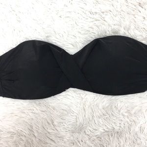NWOT. Bikini Top.Sky Black Criss Cross Size XL